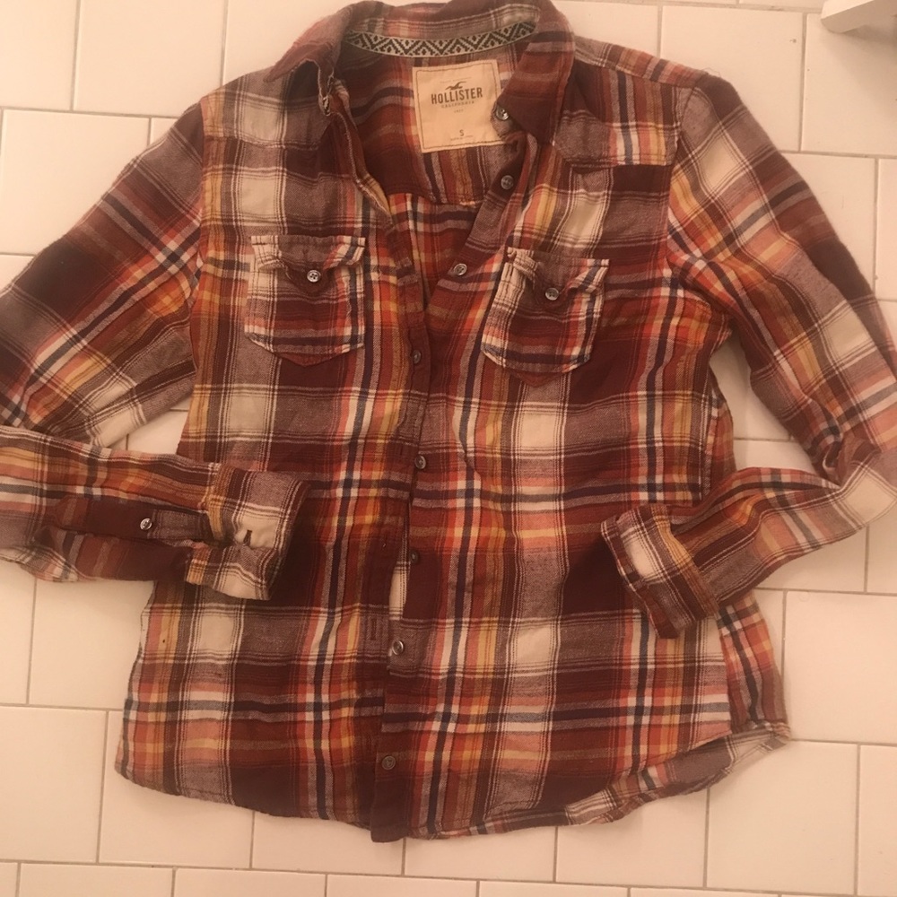 Hollister Flannel Top on Small
